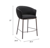 Essen Black & Bronze Counter Stool by Zuomod at Eve Furniture
