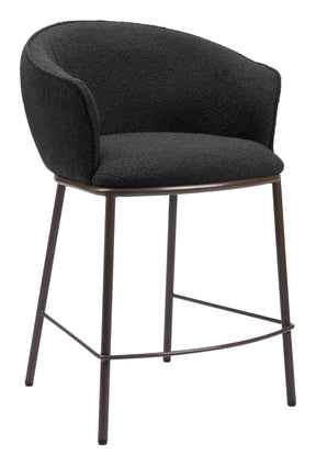 Essen Black & Bronze Counter Stool by Zuomod at Eve Furniture
