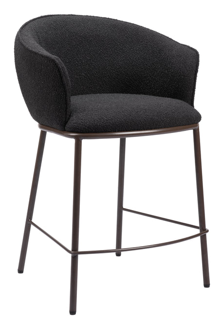 Essen Black & Bronze Counter Stool by Zuomod at Eve Furniture