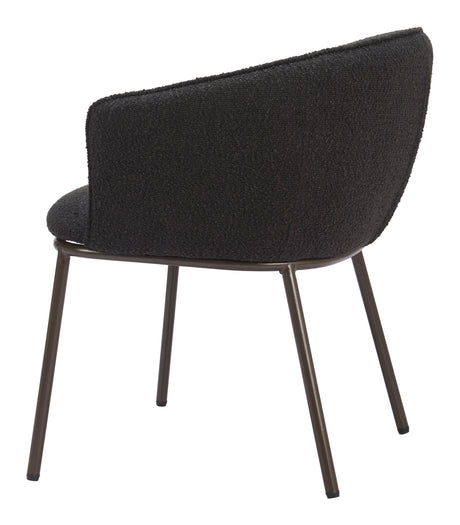 Essen Black & Bronze Dining Chair by Zuomod at Eve Furniture