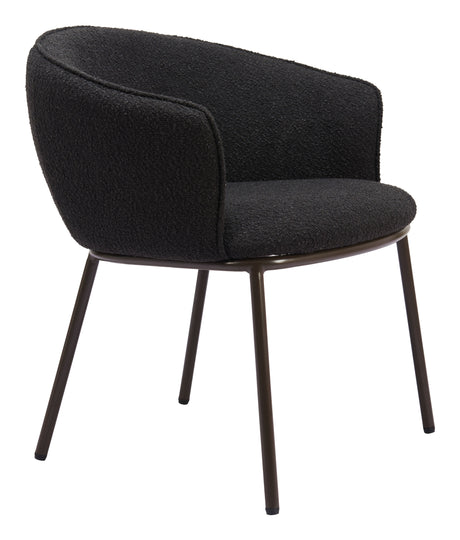 Essen Black & Bronze Dining Chair by Zuomod at Eve Furniture