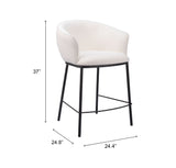 Essen Ivory Counter Stool by Zuomod at Eve Furniture