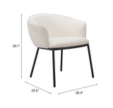 Essen Ivory Dining Chair by Zuomod at Eve Furniture