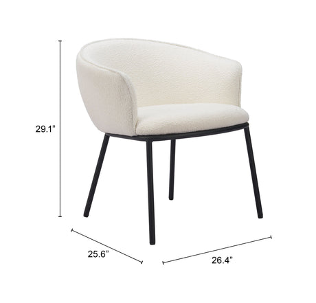 Essen Ivory Dining Chair by Zuomod at Eve Furniture