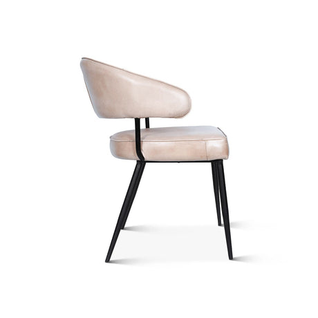 Essex Dover 23" Armchair in Antique Ivory Leather by Home Trends & Design at Eve Furniture