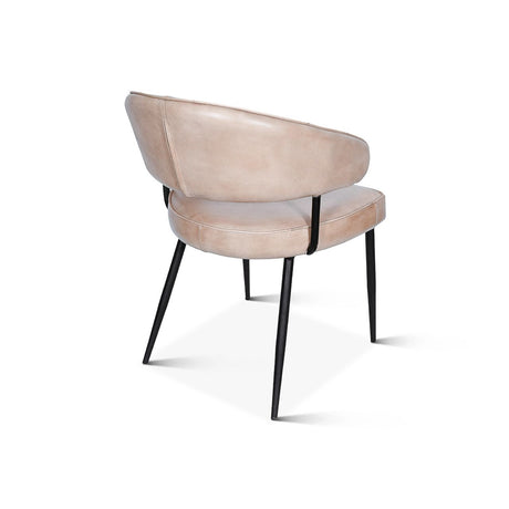 Essex Dover 23" Armchair in Antique Ivory Leather by Home Trends & Design at Eve Furniture