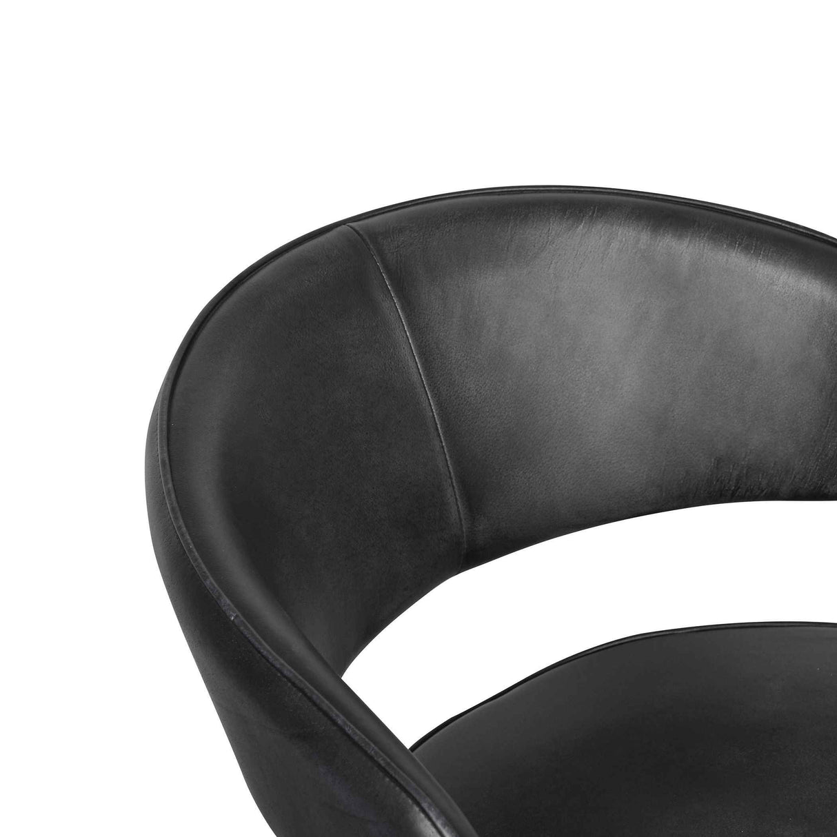 Essex Dover 23" Armchair in Weathered Black Leather, Set of 2 by Home Trends & Design at Eve Furniture