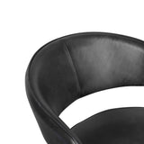 Essex Dover 23" Armchair in Weathered Black Leather, Set of 2 by Home Trends & Design at Eve Furniture