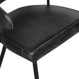 Essex Dover 23" Armchair in Weathered Black Leather, Set of 2 by Home Trends & Design at Eve Furniture