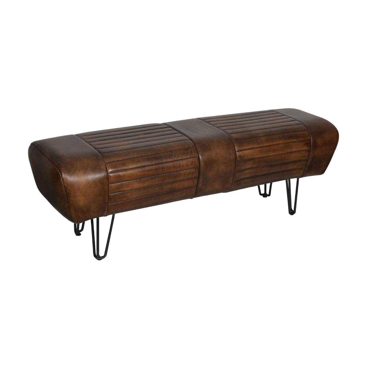 Essex Leeds 53" Bench in Antique Whiskey Leather by Home Trends & Design at Eve Furniture