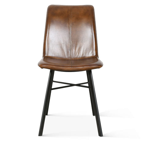 Essex Murphy 18" Dining Chair in Chestnut Leather by Home Trends & Design at Eve Furniture