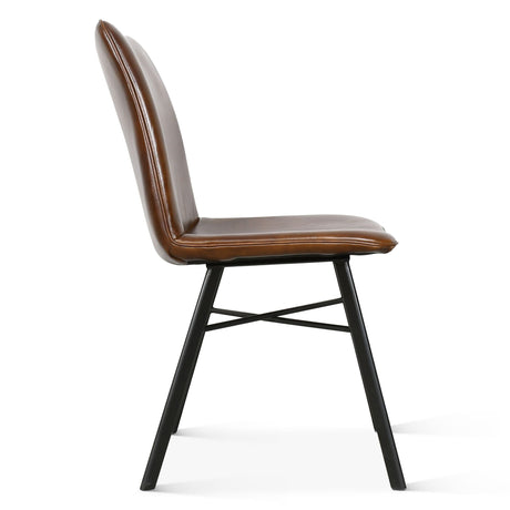 Essex Murphy 18" Dining Chair in Chestnut Leather by Home Trends & Design at Eve Furniture