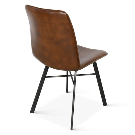 Essex Murphy 18" Dining Chair in Chestnut Leather by Home Trends & Design at Eve Furniture