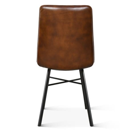 Essex Murphy 18" Dining Chair in Chestnut Leather by Home Trends & Design at Eve Furniture