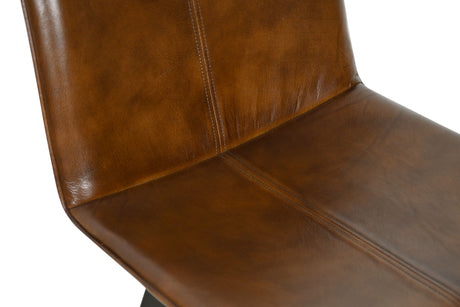 Essex Murphy 18" Dining Chair in Chestnut Leather by Home Trends & Design at Eve Furniture
