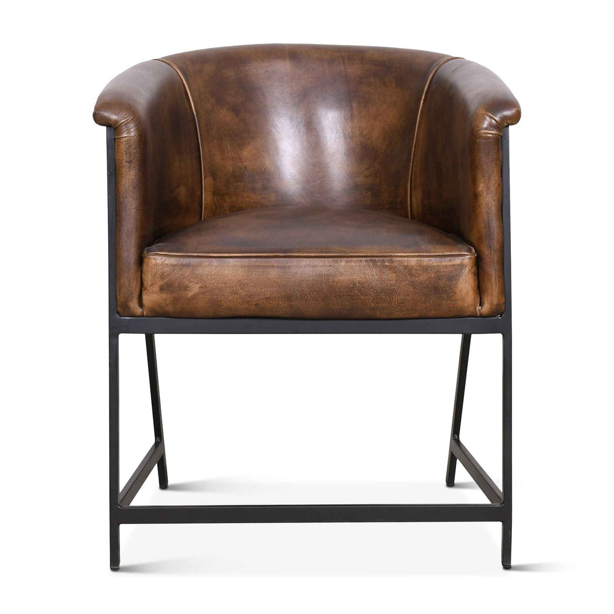 Essex Polo Armchair in Antique Whiskey Leather by Home Trends & Design at Eve Furniture