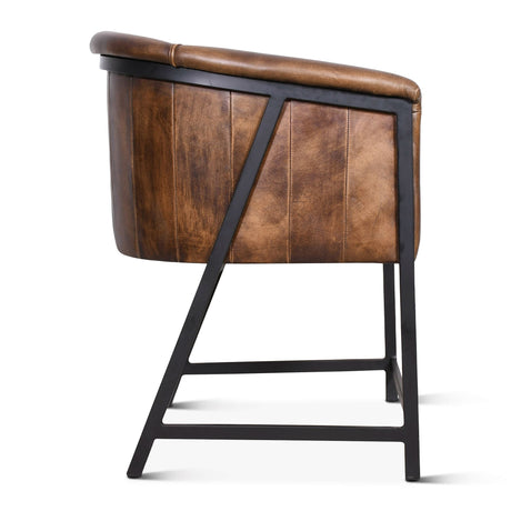 Essex Polo Armchair in Antique Whiskey Leather by Home Trends & Design at Eve Furniture