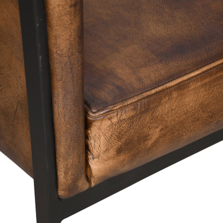 Essex Polo Armchair in Antique Whiskey Leather by Home Trends & Design at Eve Furniture
