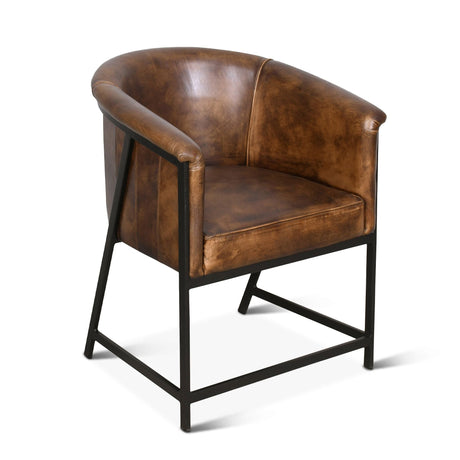 Essex Polo Armchair in Antique Whiskey Leather by Home Trends & Design at Eve Furniture