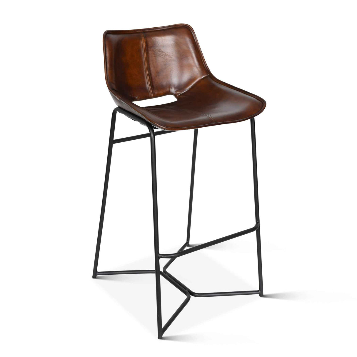 Essex Stanley 19" Bar Chair in Hand Washed Chestnut by Home Trends & Design at Eve Furniture