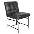 Essex Stockton 19" Dining Chair in Weathered Black Leather, Set of 2 by Home Trends & Design at Eve Furniture