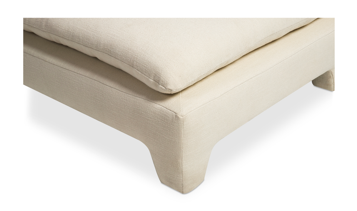 Estelle Chaise Cream by Moe's Home at Eve Furniture