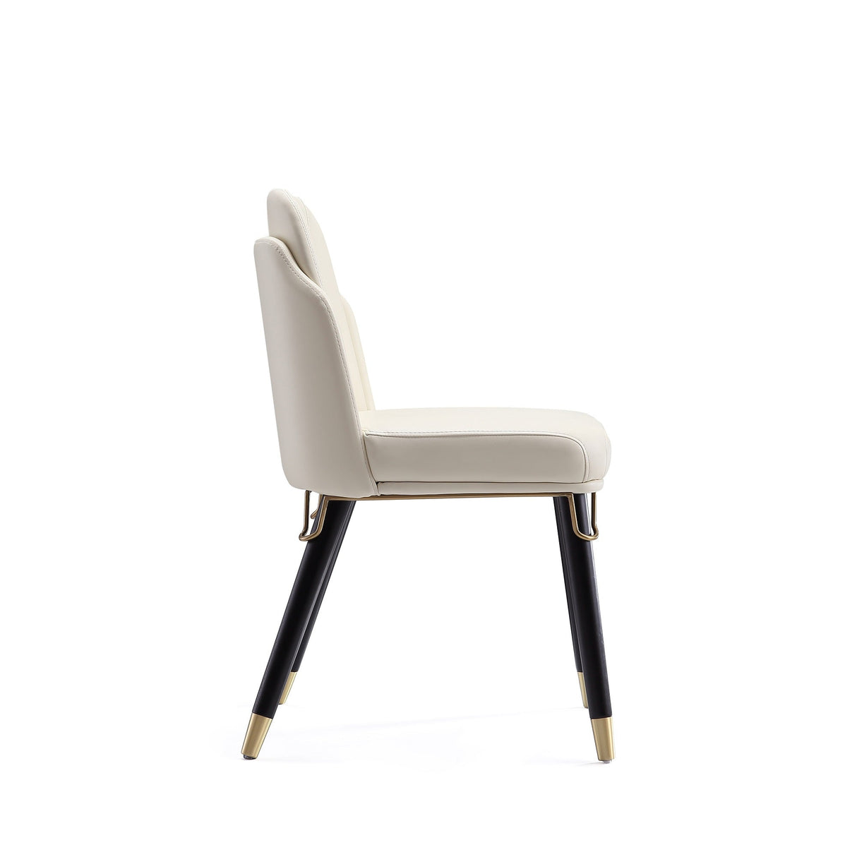 Estelle Dining Chair in Cream and Black by Manhattan Comfort at Eve Furniture
