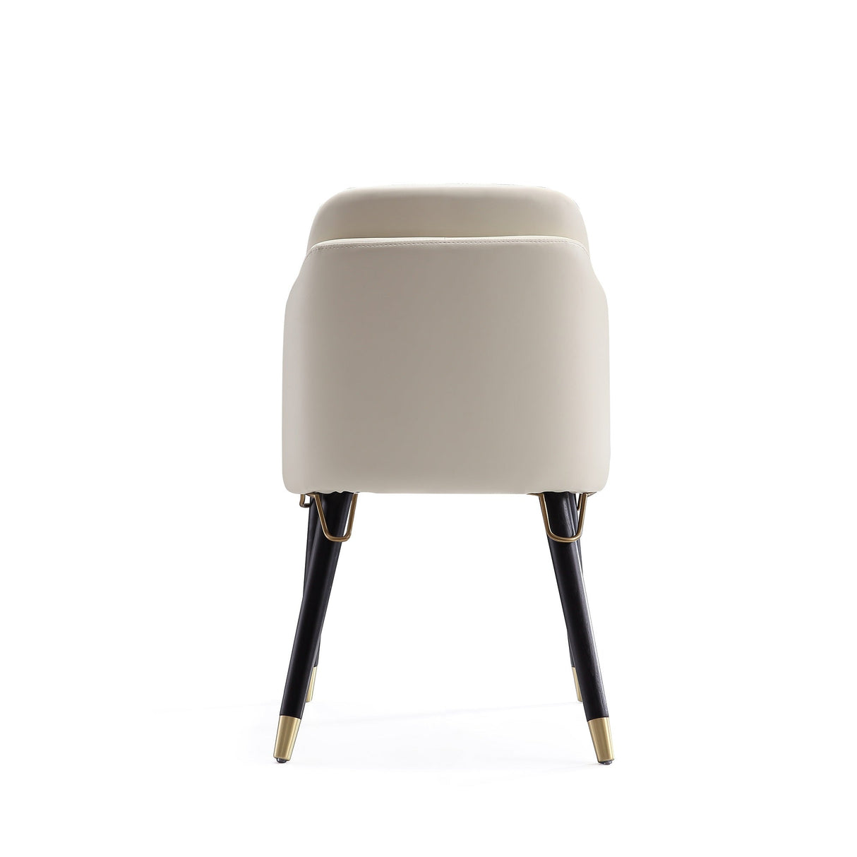Estelle Dining Chair in Cream and Black (set of 2) by Manhattan Comfort at Eve Furniture