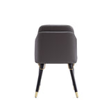 Estelle Dining Chair in Pebble and Black by Manhattan Comfort at Eve Furniture