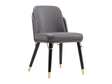 Estelle Dining Chair in Pebble and Black by Manhattan Comfort at Eve Furniture