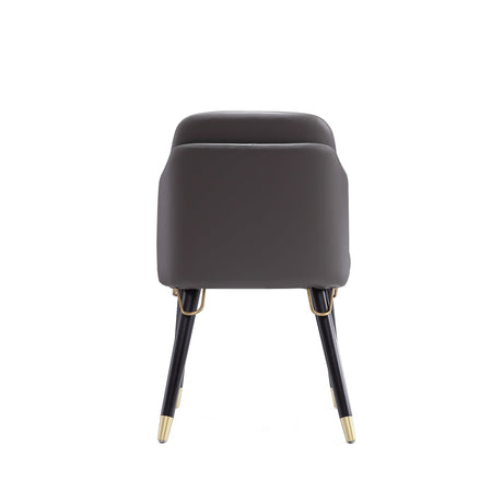 Estelle Dining Chair in Pebble and Black (set of 2) by Manhattan Comfort at Eve Furniture