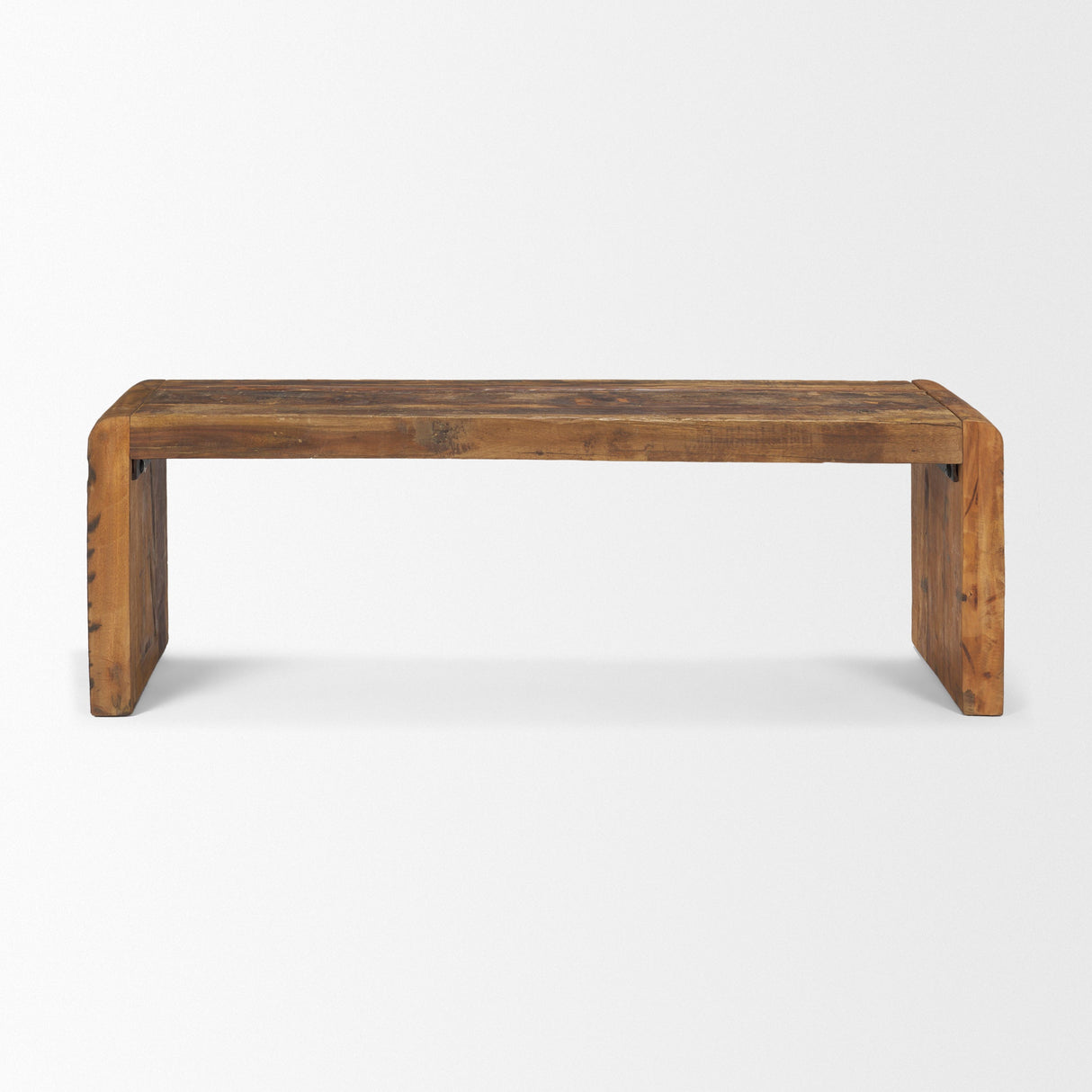 Estelle Rustic Brown Reclaimed Wood Bench by Mercana at Eve Furniture