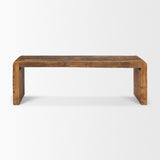 Estelle Rustic Brown Reclaimed Wood Bench by Mercana at Eve Furniture