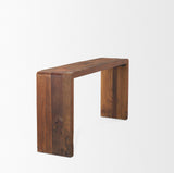 Estelle Rustic Brown Reclaimed Wood Console Table by Mercana at Eve Furniture