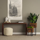 Estelle Rustic Brown Reclaimed Wood Console Table by Mercana at Eve Furniture