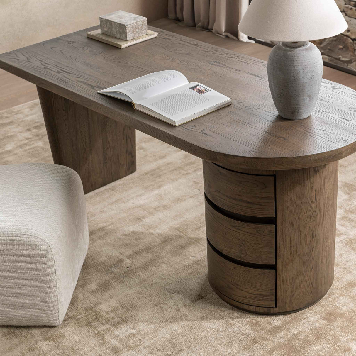 Estelle Soft Cocoa Desk by Classic Home at Eve Furniture