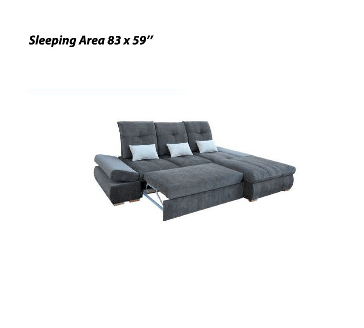Estero Sectional Right with Bed and storage by ESF Furniture at Eve Furniture