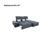 Estero Sectional Right with Bed and storage by ESF Furniture at Eve Furniture