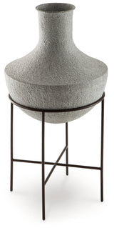 Estonbank Distressed Cream Vase by Ashley at Eve Furniture