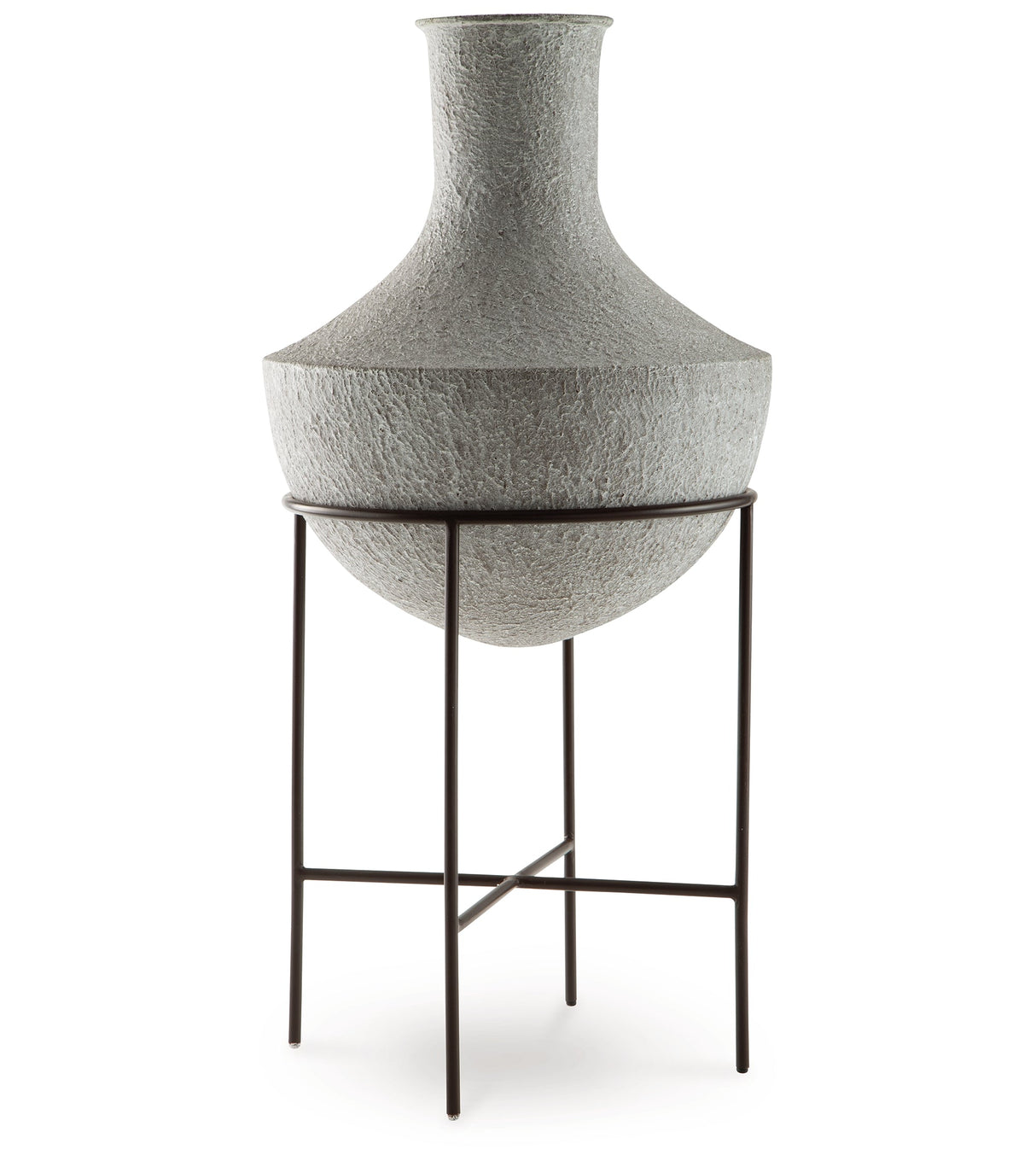 Estonbank Distressed Cream Vase by Ashley at Eve Furniture