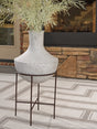 Estonbank Distressed Cream Vase by Ashley at Eve Furniture