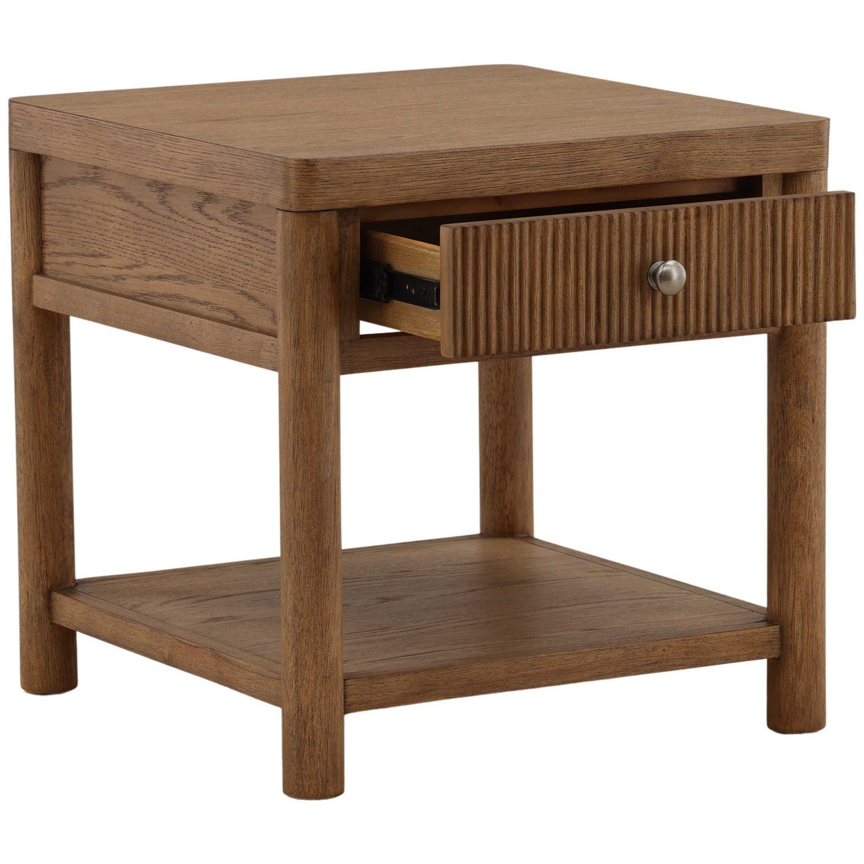Estrada Side Table, Dark Brown by Dovetail at Eve Furniture