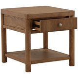 Estrada Side Table, Dark Brown by Dovetail at Eve Furniture