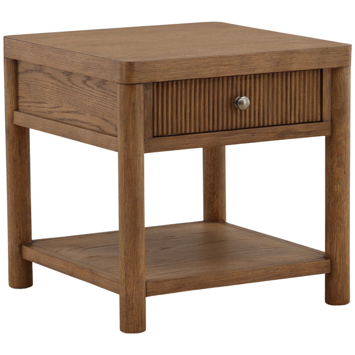 Estrada Side Table, Dark Brown by Dovetail at Eve Furniture