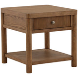 Estrada Side Table, Dark Brown by Dovetail at Eve Furniture