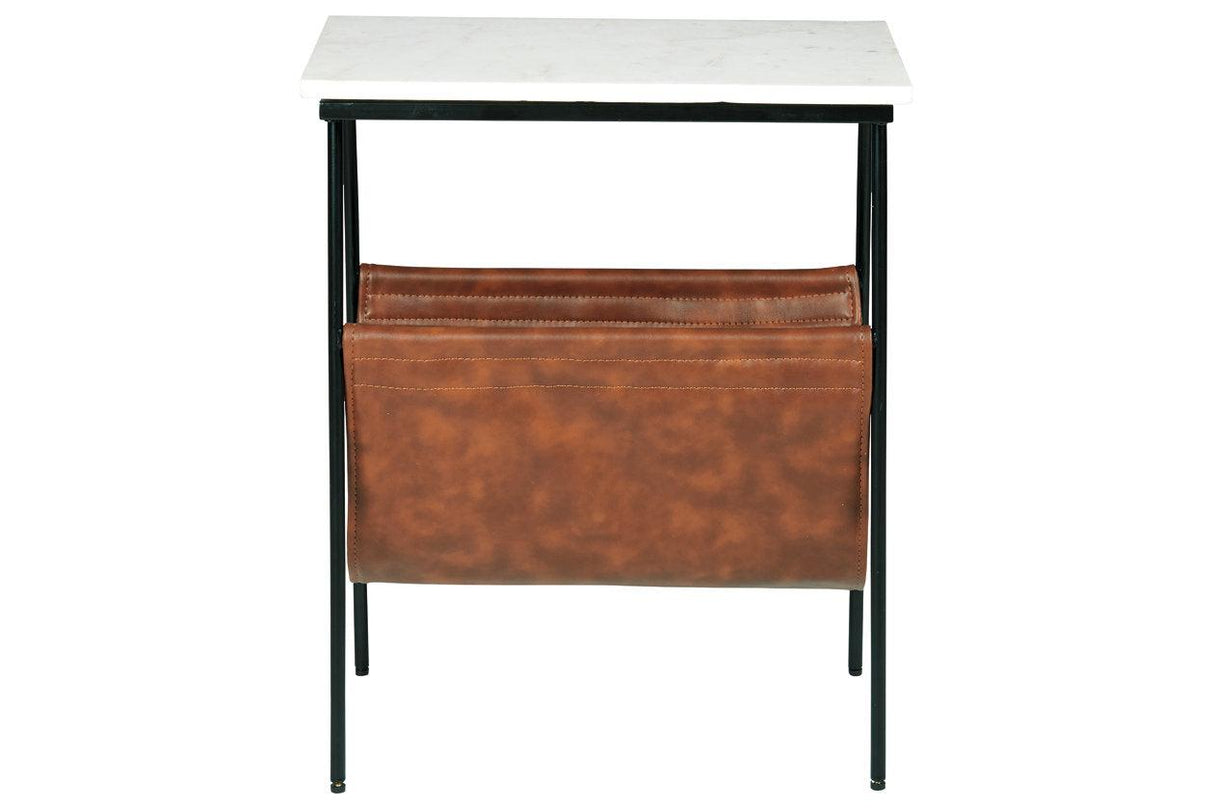 Etanbury Brown/Black/White Accent Table by Ashley at Eve Furniture