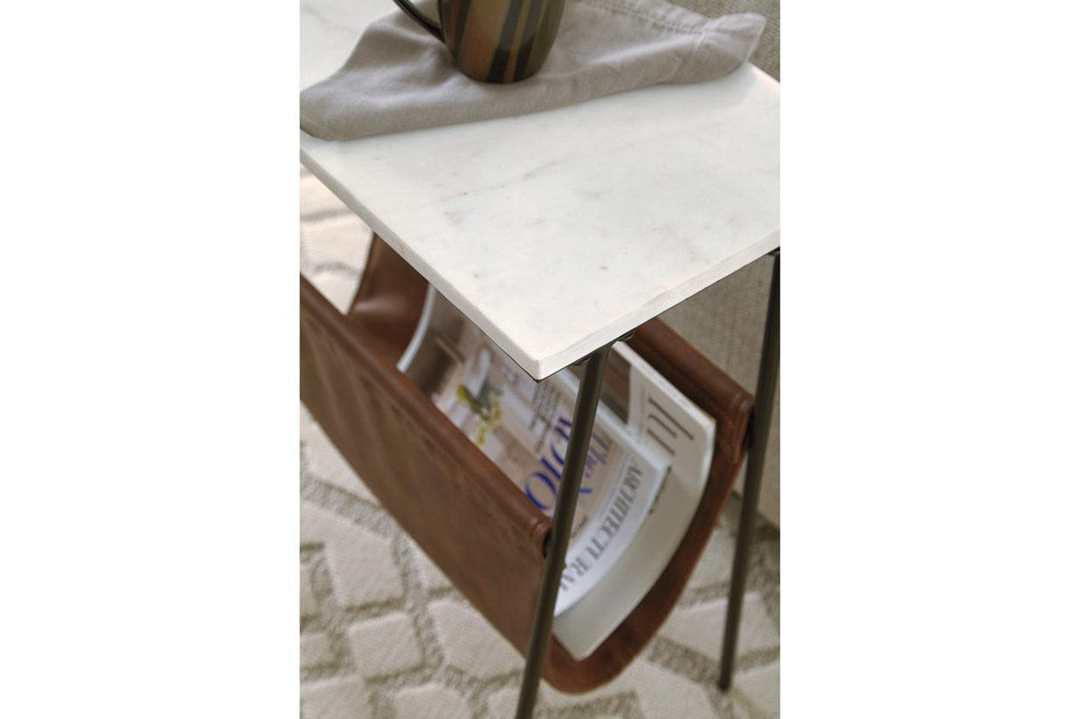 Etanbury Brown/Black/White Accent Table by Ashley at Eve Furniture