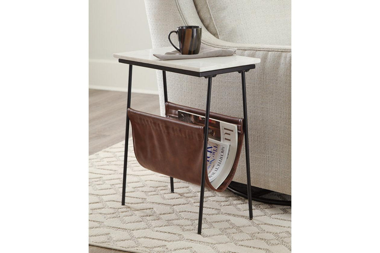 Etanbury Brown/Black/White Accent Table by Ashley at Eve Furniture