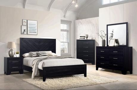 Ethan Dark Charcoal 5-Piece Bedroom Set by Happy Homes at Eve Furniture