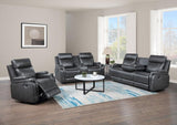 Ethan Dark Grey 3-Piece Reclining Living Room Set by New Era Innovations at Eve Furniture